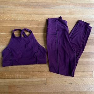 Lululemon Matching Set (eggplant)